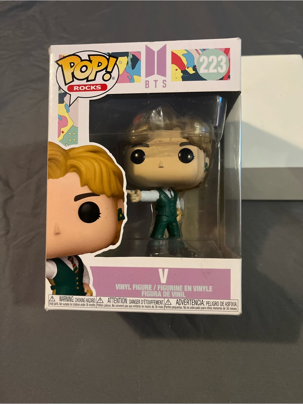 BTS Funko Pop! Rocks #233 Dynamite BTS V Funko Pop in Box, Rare BTS collectible